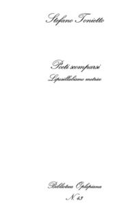 9788893642996 - Poeti scomparsi. Liposillabismo metrico