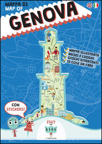 9788894055849 - Mappa di Genova illustrata. Con adesivi. Ediz. italiana e inglese