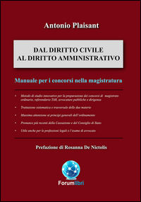 9788894158304 - Dal diritto civile al diritto amministrativo. Manuale per i concorsi in magistratura
