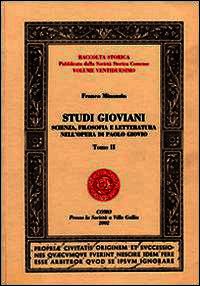 9788895383897 - Studi gioviani. Scienza, filosofia e letteratura nell'opera di Paolo Giovio