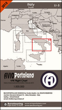 9788896534175 - Avioportolano. VFR flight chart LI 5 Italy south. ICAO annex 4 - EU-Regulations compliant. Ediz. italiana e inglese