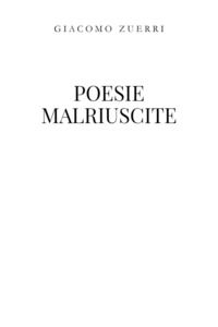 9791221481051 - Poesie malriuscite